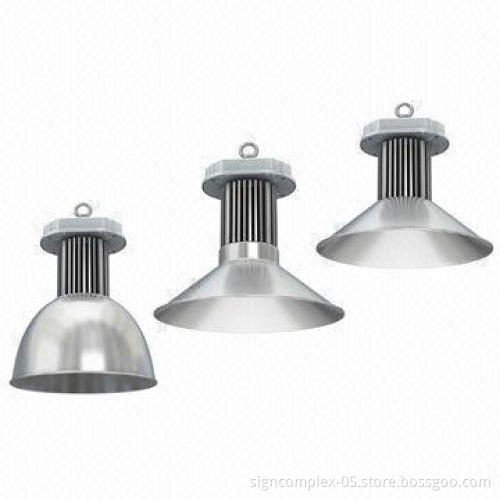 120W LED High Bay Lights with Die-casting Aluminum Alloy, Glass Lens and 18 Pieces of LEDs